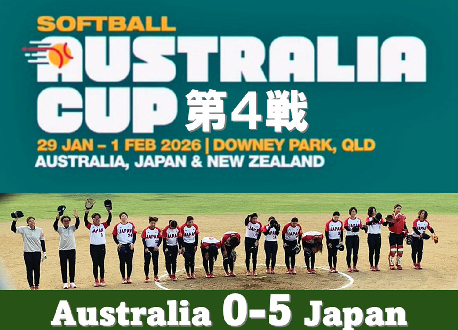 オーストラリアカップ　第４戦・オーストラリア戦試合レポート